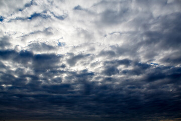 layered clouds at sunset