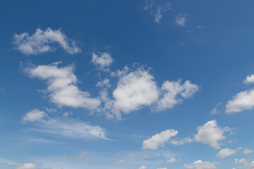 Naklejka na ściany i meble White clouds with blue sky background ,On a clear day