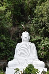 The Buddha at the Marble Temple mountain in Da Nang Vietnam