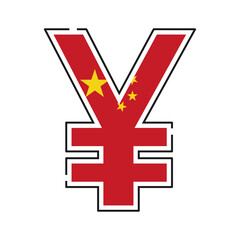 Obraz premium Yuan renminbi currency symbol vector images