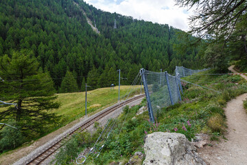 Swiss Railway Track Alps Train
