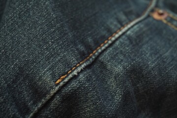 Fototapeta premium Close up of blue jeans pants fabric.