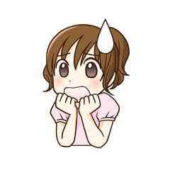 ショックを受ける女の子