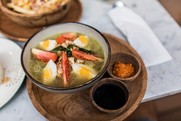 Delicious food in a restaurant on Bali, Indonesia