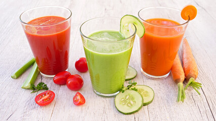 vegetable smoothie or juice- tomato, cucumber and carrot juice