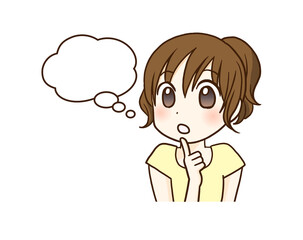 疑問を持つ女の子