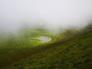 brume en montagne