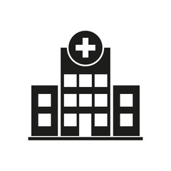 Obraz premium Hospital icon. Simple vector illustration on a white background