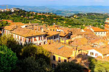 Fototapeta na wymiar It's Panorama of Perugia, Umbria, Italy