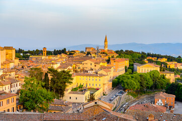 Fototapeta premium Panoramic eveninig view of Perugia, Umbria, Italy