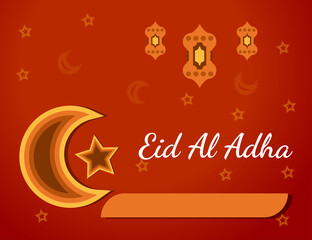 Eid al adha background vector illustration
