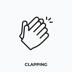 clapping icon vector. clapping sign symbol.