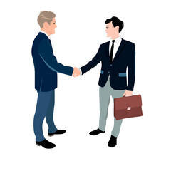 Businessman make deal, handshake partnership