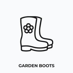 garden boots icon vector. garden boots sign symbol.