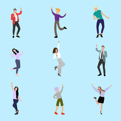 Happy people jumping and celebration