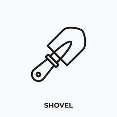 shovel icon vector. shovel sign symbol.