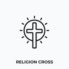 religion cross icon vector. religion cross sign symbol.