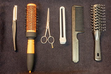 Werkzeug im Friseur Handwerk Hintergrund