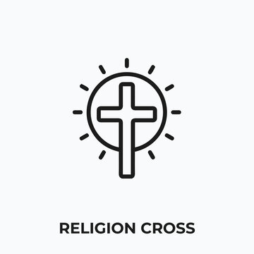 religion cross icon vector. religion cross sign symbol.