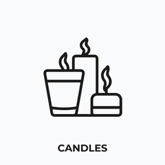 candles icon vector. candles sign symbol.