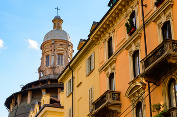 It's Architecture of the centre of Turin, Piedmont, Italy.