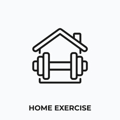 home exercise icon vector. home exercise sign symbol.