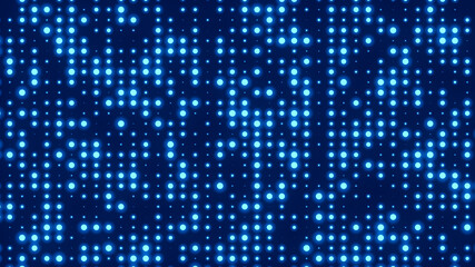 Dot  white blue pattern screen led light gradient texture background. Abstract  technology big data digital background. 3d rendering.