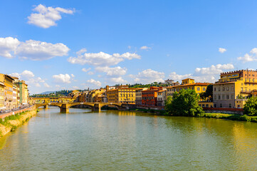 River Arno and Florentine architecture, Tuscany, Italy
