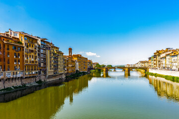It's River Arno, river in Florence, Italy