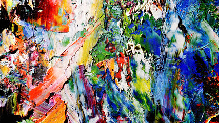 Colorful abstract background wallpaper. Modern motif visual art.  Mixtures of oil paint. Trendy...