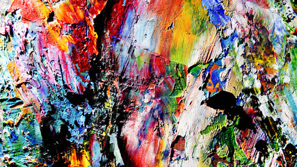 Colorful abstract background wallpaper. Modern motif visual art.  Mixtures of oil paint. Trendy...