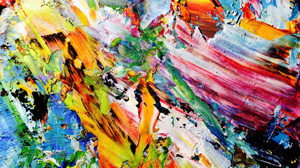 Colorful abstract background wallpaper. Modern motif visual art.  Mixtures of oil paint. Trendy...