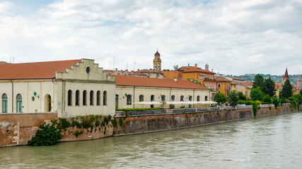 Obraz premium It's River Adige in Verona. City of Verona is a UNESCO World Heritage site