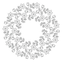 Floral Mandala for Coloring Book
Illustration vector graphic of black floral mandala with white background. Perfect for coloring book, wall art, etc.
