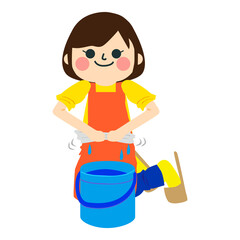 家事をする女性