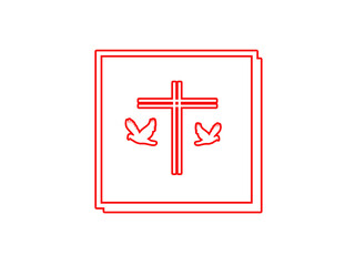 Doves and cross 