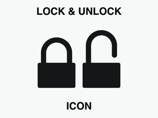 lock vector icon set. open or closed illustration sign collection. door symbol. unlock logo. Security symbol for your web site design, logo, app, UI. Vector illustration.