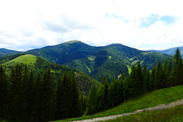Fototapeta na wymiar Gaberl, Gebirgspass in der Steiermark