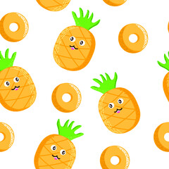 seamless pattern with fruits