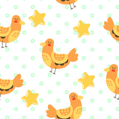 seamless pattern with birds