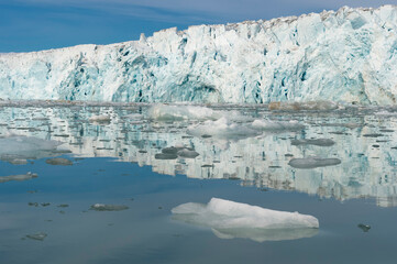 Lilliehook glacier in Lilliehook fjord a branch of Cross Fjord, Spitsbergen Island, Svalbard archipelago, Norway