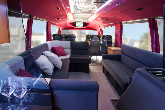 auto-bus interior. car-bus interior