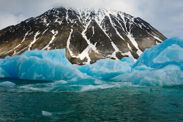 Magdalena Fjord, Glaciers, Spitsberg Island, Svalbard Archipelago, Norway