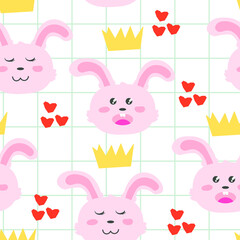 Rabbit seamless pattern