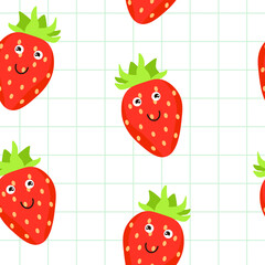 strawberry seamless pattern