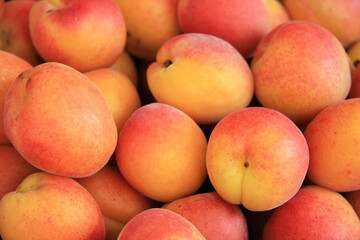 A background of fresh aprictots