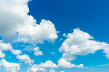 Fototapeta premium Blue sky and white clouds.Background copy space for your text notes