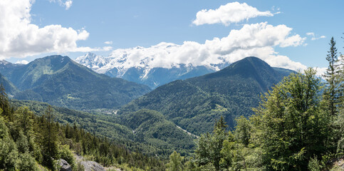 Fototapeta na wymiar Massif du Mont Blanc en été