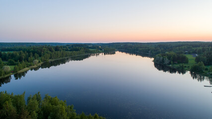 Midsummer midnight at the lakes