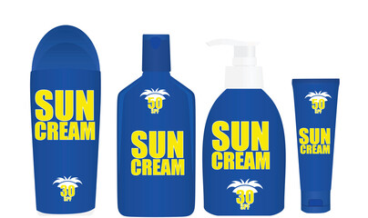 Sun protect cream. vector illustration